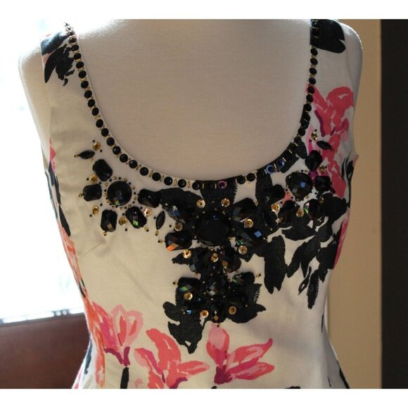 Lily Pulitzer Portia Cameo Stroke of Midnight Dress Size 6 Beaded - Picture 7 of 9